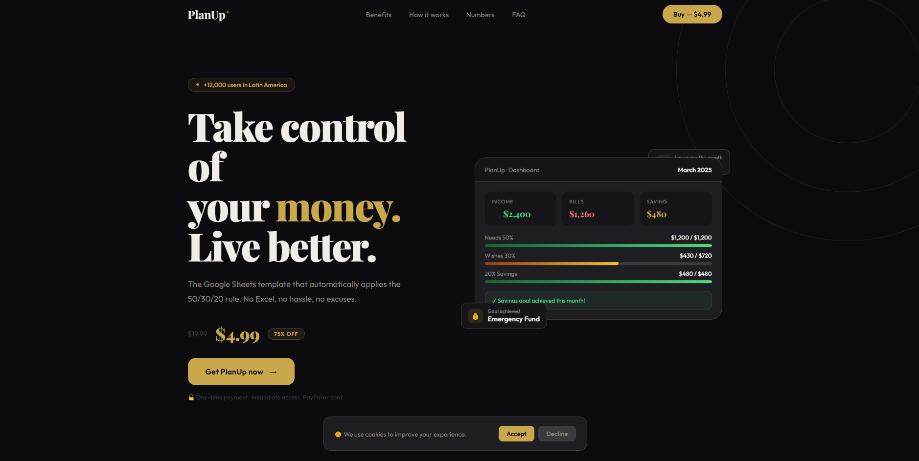 PlanUp - Personal Finance Template